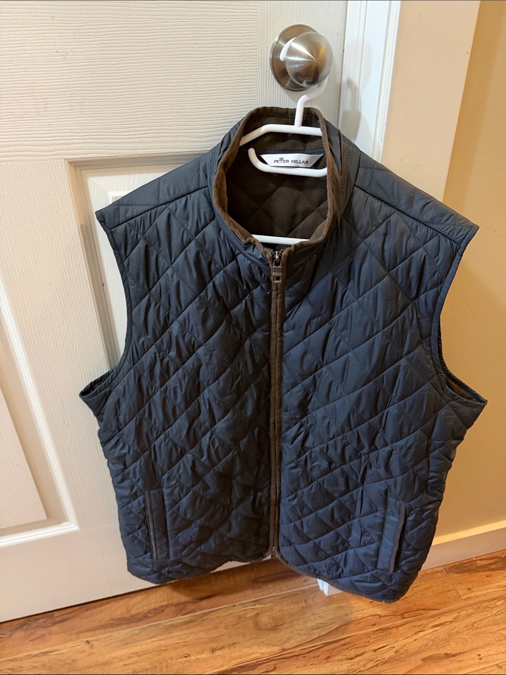 Peter Millar Quilted Charcoal Sleeveless Vest